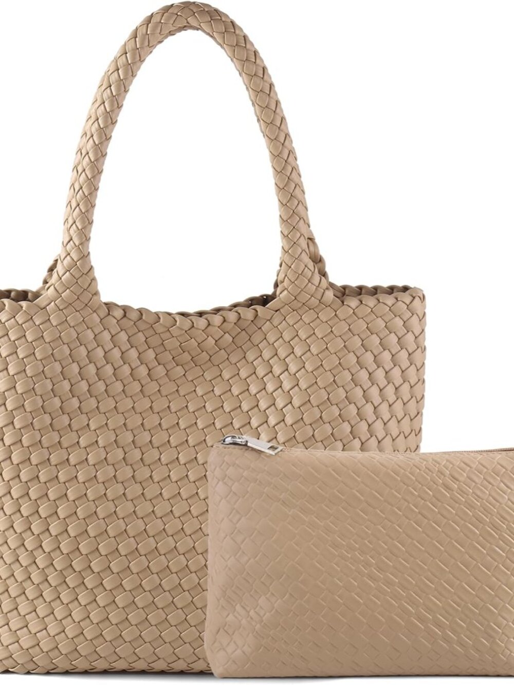 Hand Woven Bag Tote BagS For Women Top Handle Shoulder Vegan Leather Large Trave